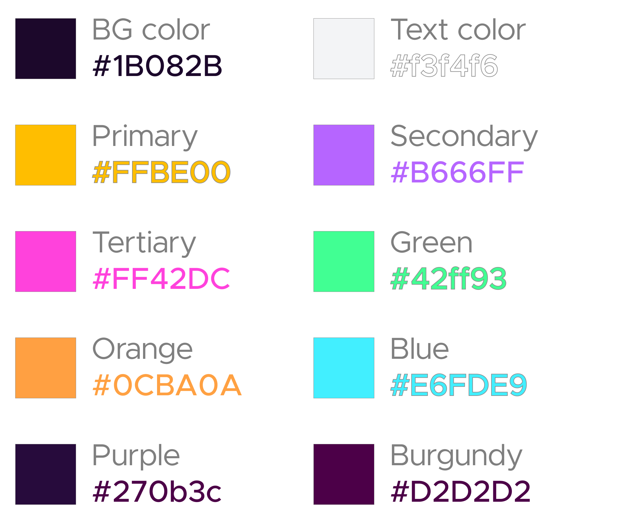 Color palette for the Rooguy marketing website redesign